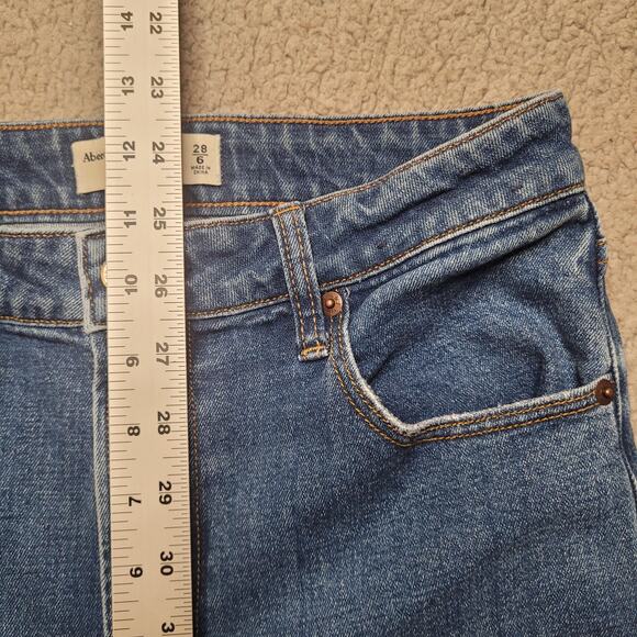 Abercrombie & Fitch Jeans Womens 28 6 Blue Denim The Mom High Rise Pants Casual - Picture 7 of 8
